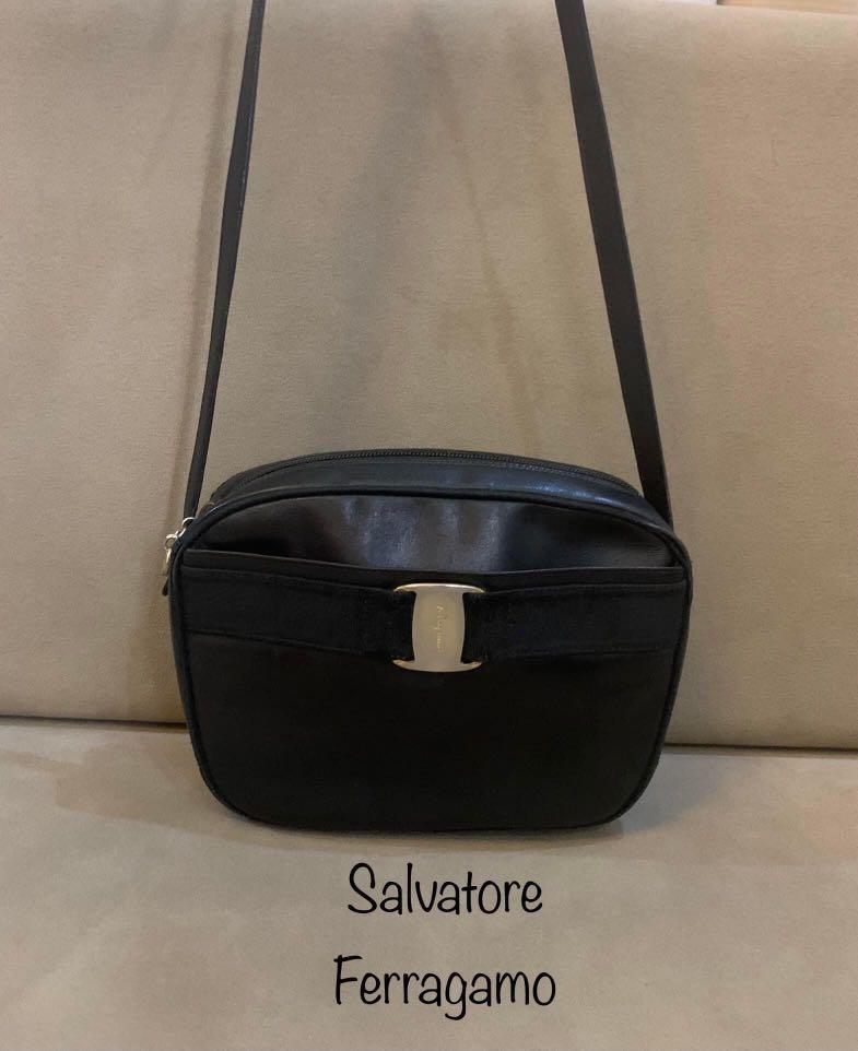 Salvatore Ferragamo Leather Sling Bag (Category: Luxury Bags & Wallets) located in Paranaque City. Submitted by katlouieleandicho (Listing ID 1134408884, Image 1). Description: 💯Authentic #Salvatore Ferragamo Leather Sling Bag Made in Italy Rank B Price : P1.5K.