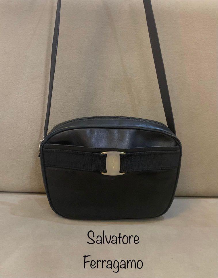 Salvatore Ferragamo Leather Sling Bag (Category: Luxury Bags & Wallets) located in Paranaque City. Submitted by katlouieleandicho (Listing ID 1134408884, Image 3). Description: 💯Authentic #Salvatore Ferragamo Leather Sling Bag Made in Italy Rank B Price : P1.5K.