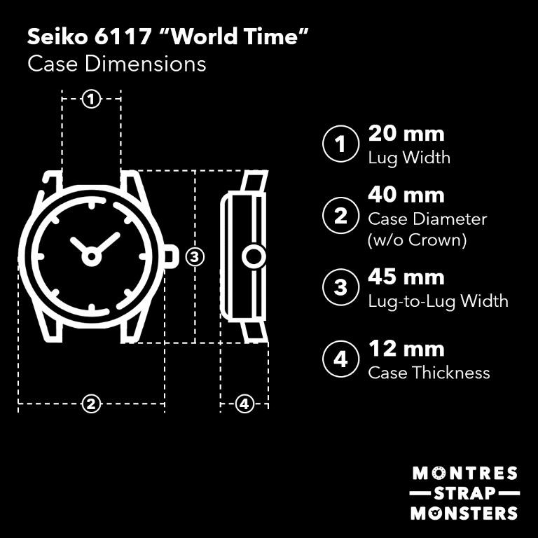 Seiko 6117 "World Time" Vintage Automatic GMT Watch, Luxury, Watches on
