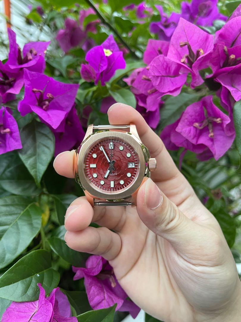 Seiko Mod - Rose Gold Nautilus with Sakura Dial, Men's Fashion, Watches &  Accessories, Watches on Carousell