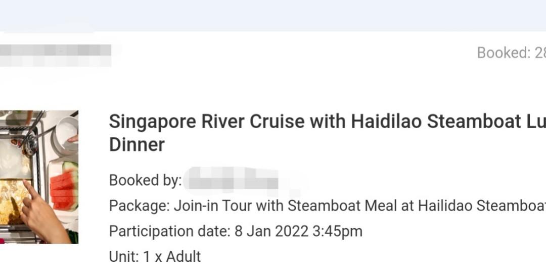 Singapore Rediscover Voucher SRV River Cruise with Haidilao Steamboat
