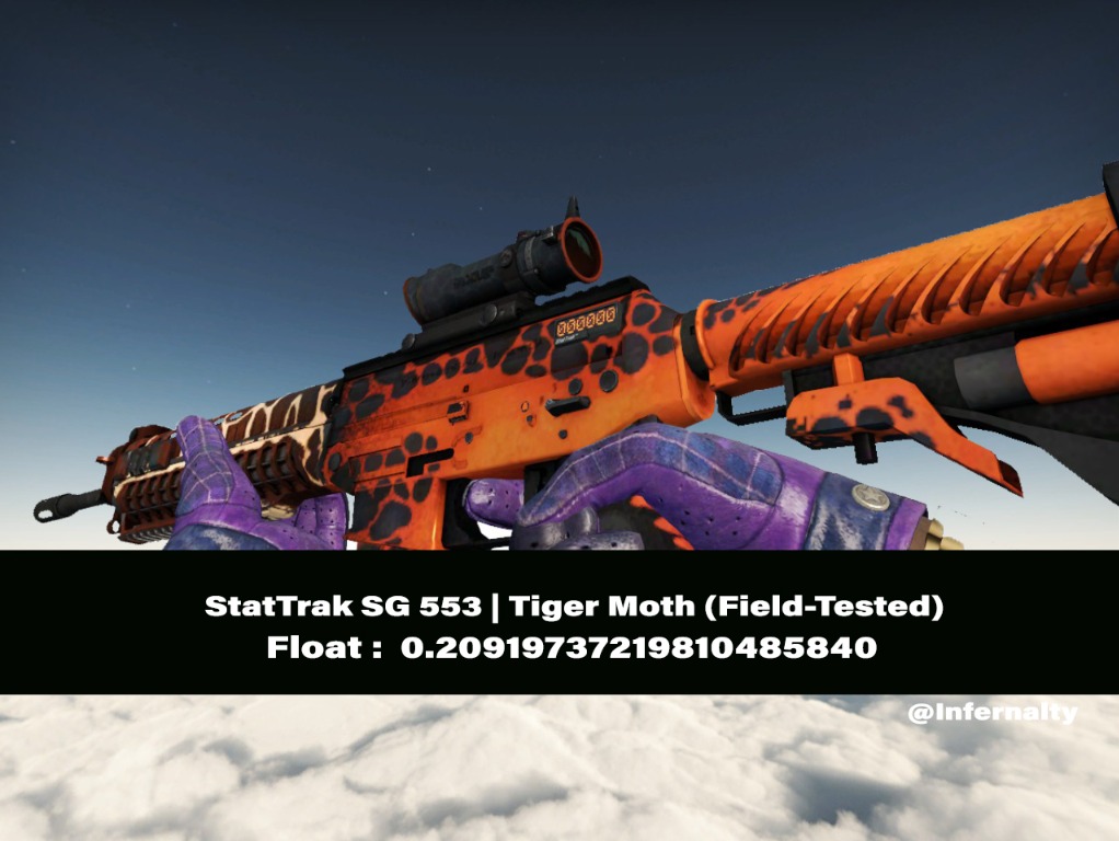 StatTrak SG 553 Tiger Moth FT CSGO SKINS KNIVES, Video Gaming, Gaming ...