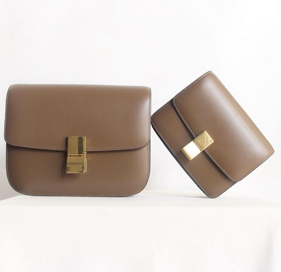 Structured and Classy Calf Leather Box Bag