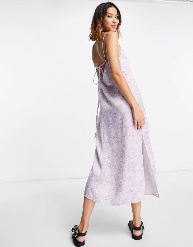 floral satin slip dress topshop