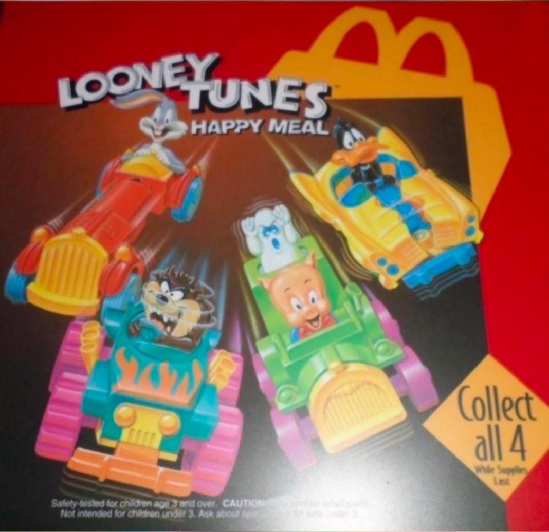 Mcdonalds Happy Meal Toys LOONEY TUNES Quack Up CARS COMPLETE SET WITH ALL BOXES 