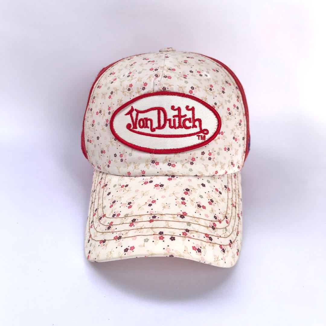 Vondutch Flower Trucker Hat, Fesyen 