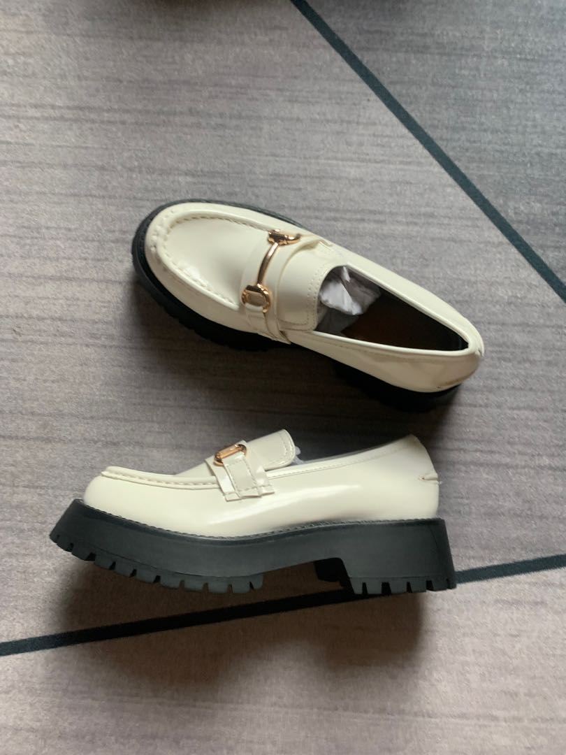 White hot sale chunky loafers