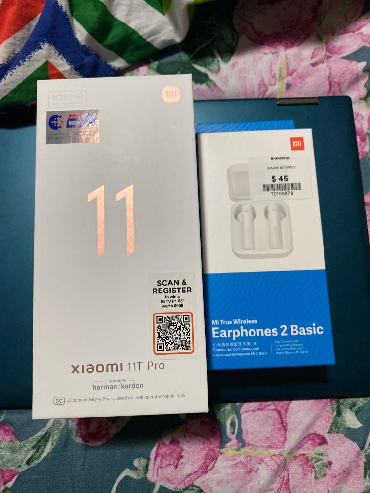 Xiaomi 11T Pro with Mi True Wireless Earphones 2 Basic