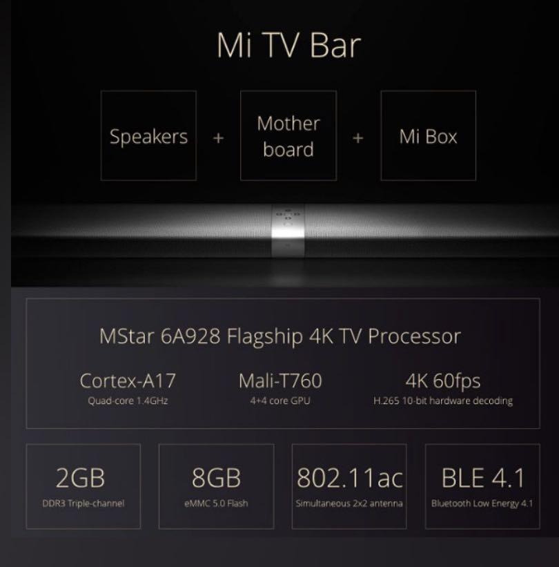 Xiaomi Mi TV Bar with SubWoofer, Audio, Soundbars, Speakers ...