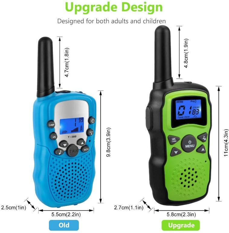 2450)Wishouse Walkie Talkies for Kids Rechargeable with USB Charger 6000mAh  Battery,Outdoor Camping Games with Flashlight ,Toys for Boys  Girls,Halloween Xmas Birthday Gift for Children Pack(Yellow  Red),  Mobile Phones  Gadgets,