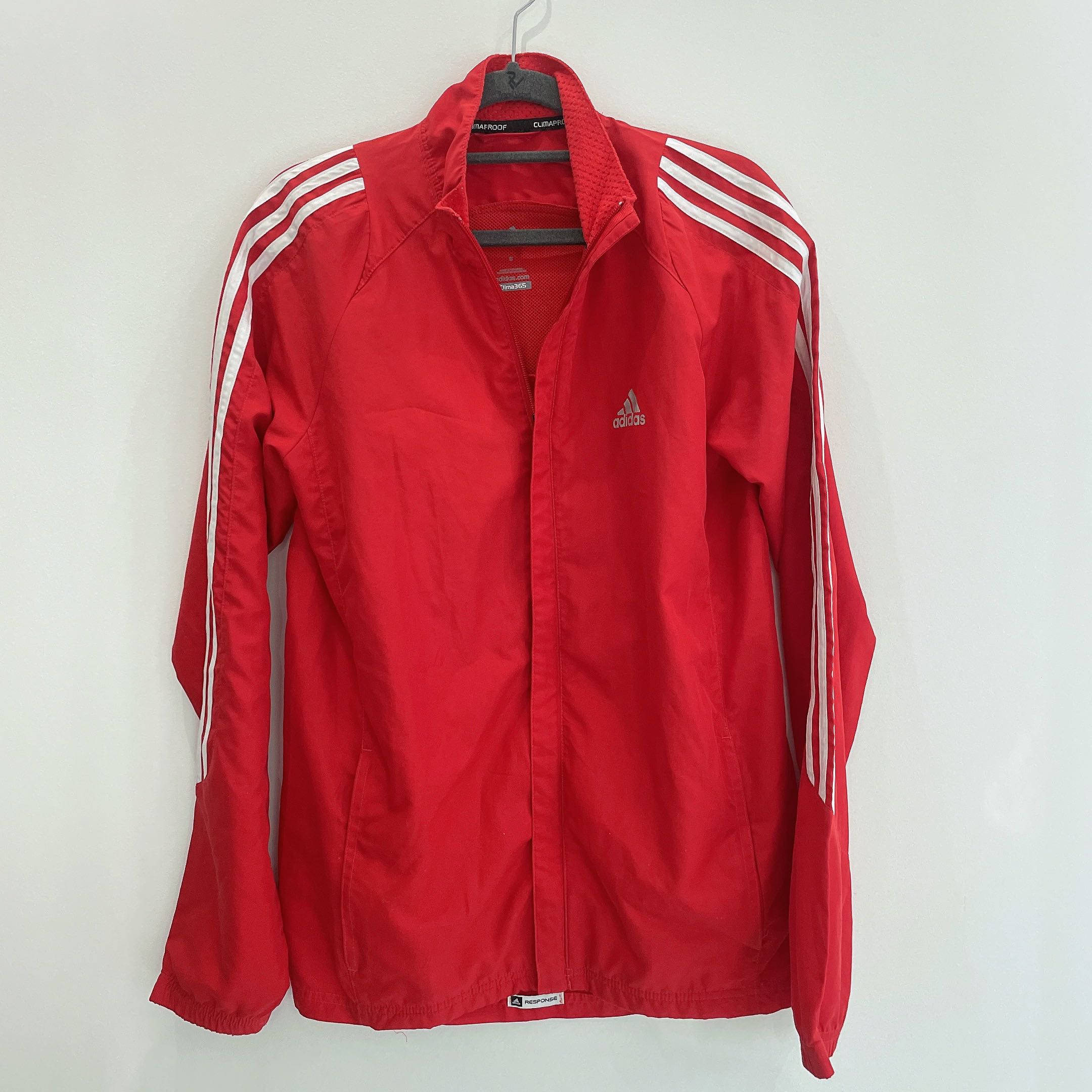 Red deals adidas windbreaker