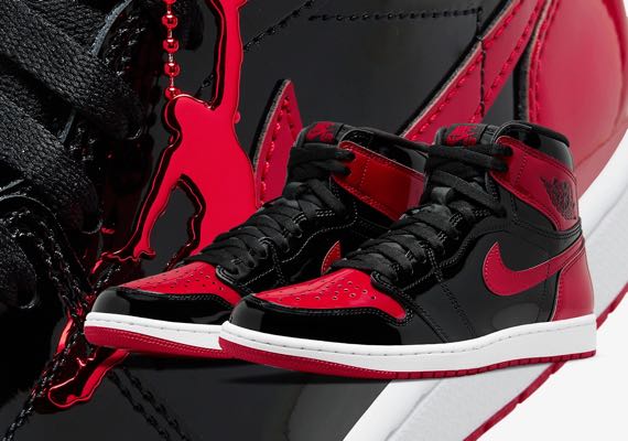 Air Jordan 1 Patent Bred Men s Fashion Footwear Sneakers on