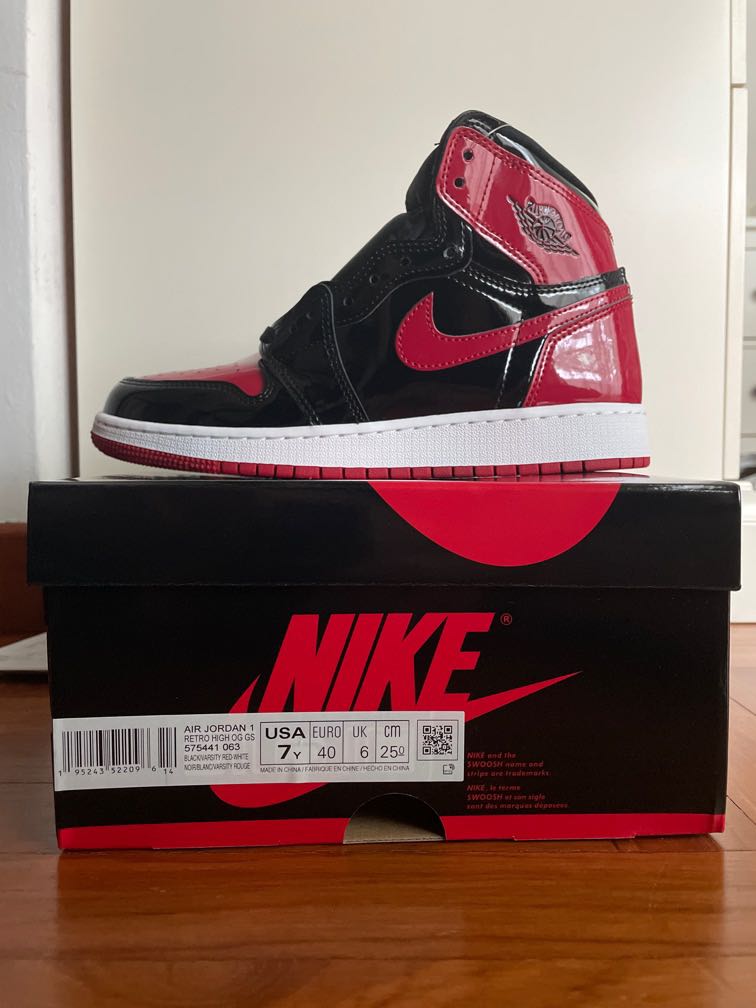 bred 1 patent leather stockx
