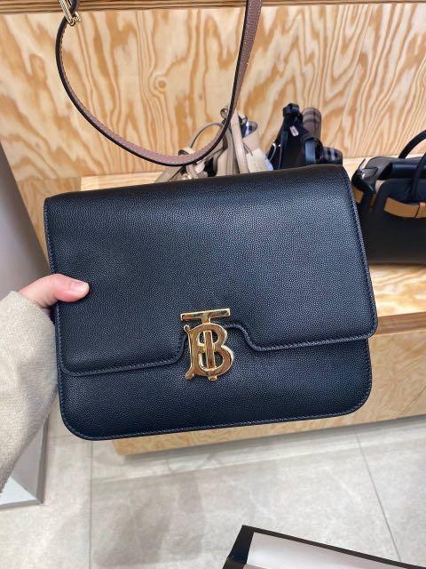 BURBERRY Calfskin Small TB Bag Black 1329850 | FASHIONPHILE