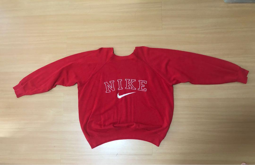 Red nike sweatshirt vintage hot sale