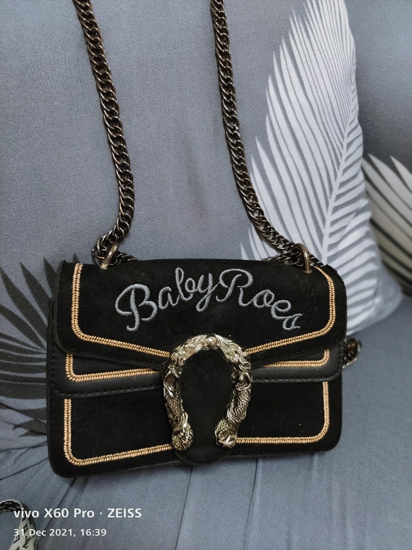 Gucci diaper bag with roses top