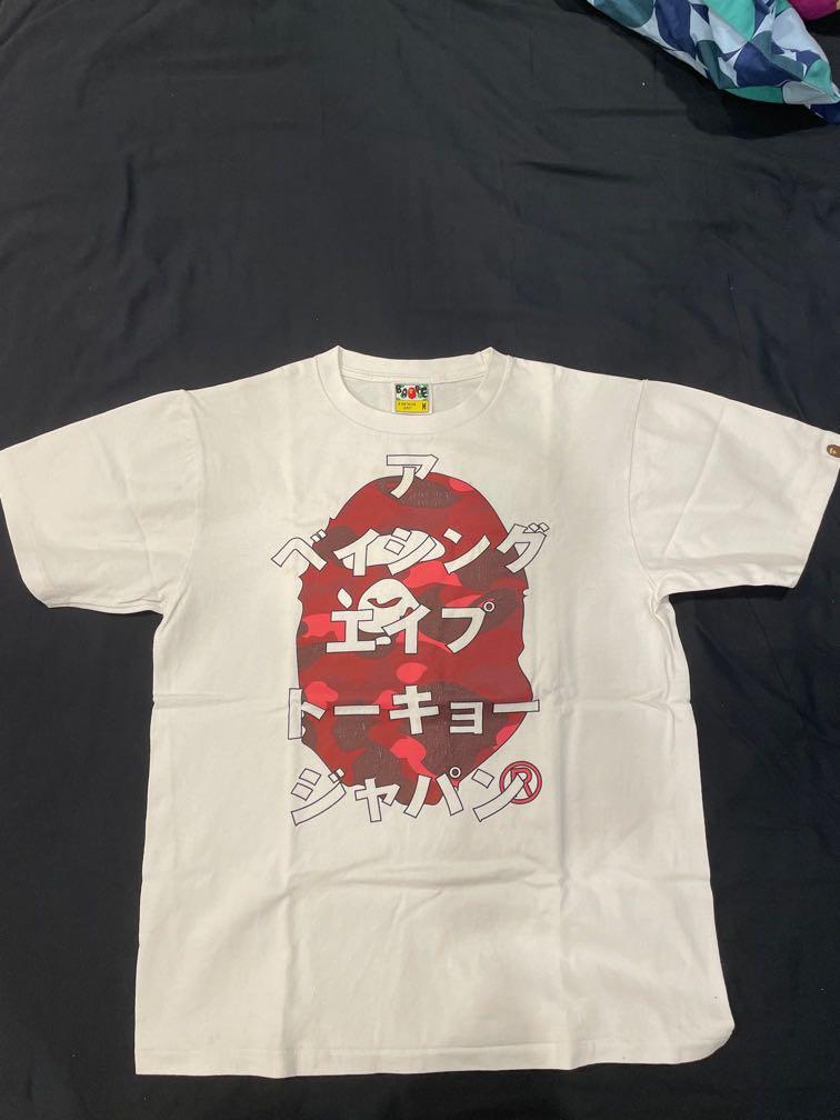 black and red bape shirt