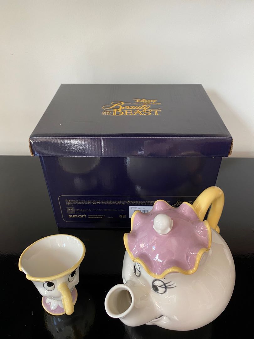 Beauty and the Beast Ceramic Teapot Set, Furniture & Home Living