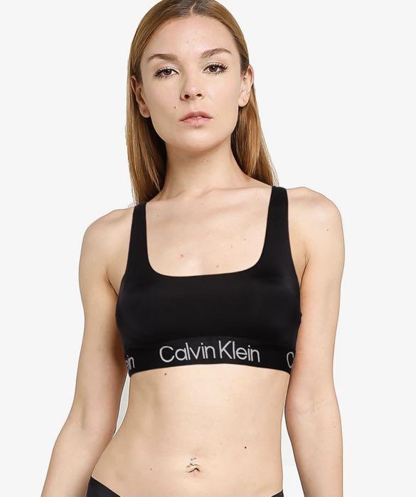 Brand New Modern Cotton Lightly Lined Bralette Calvin Klein Grey