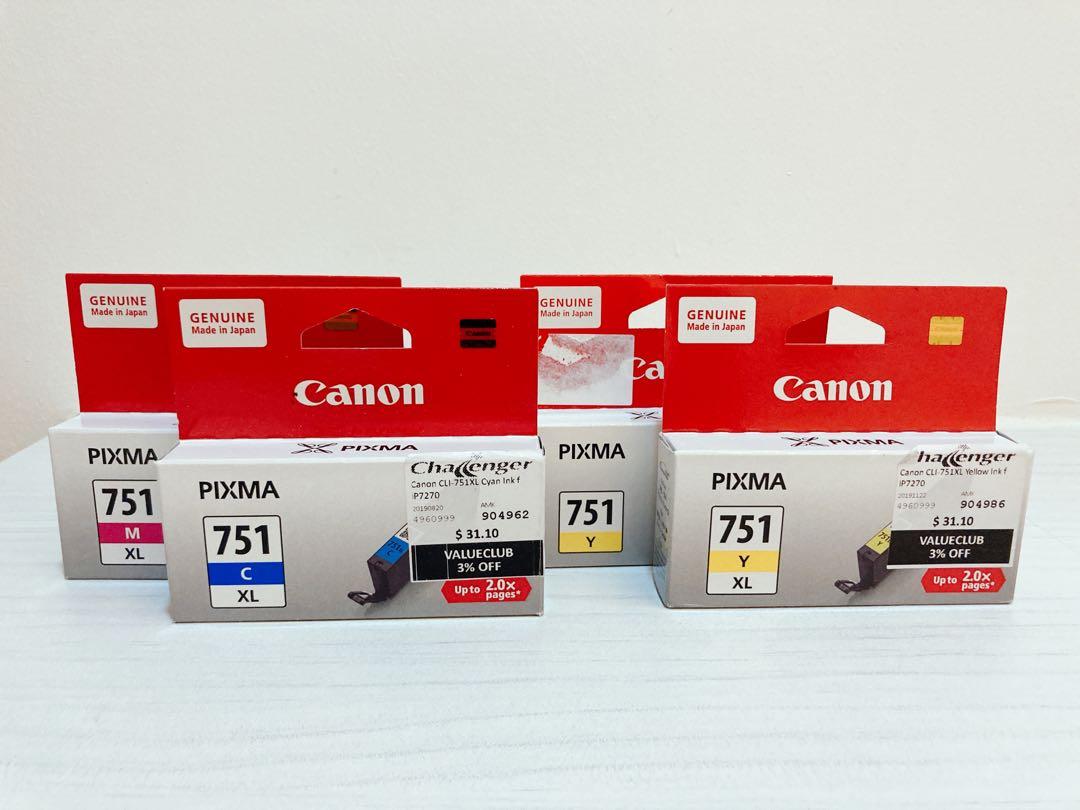 Canon751 Ink Canon Pixma 751 XL Genuine Ink, Computers & Tech, Printers, Scanners ...