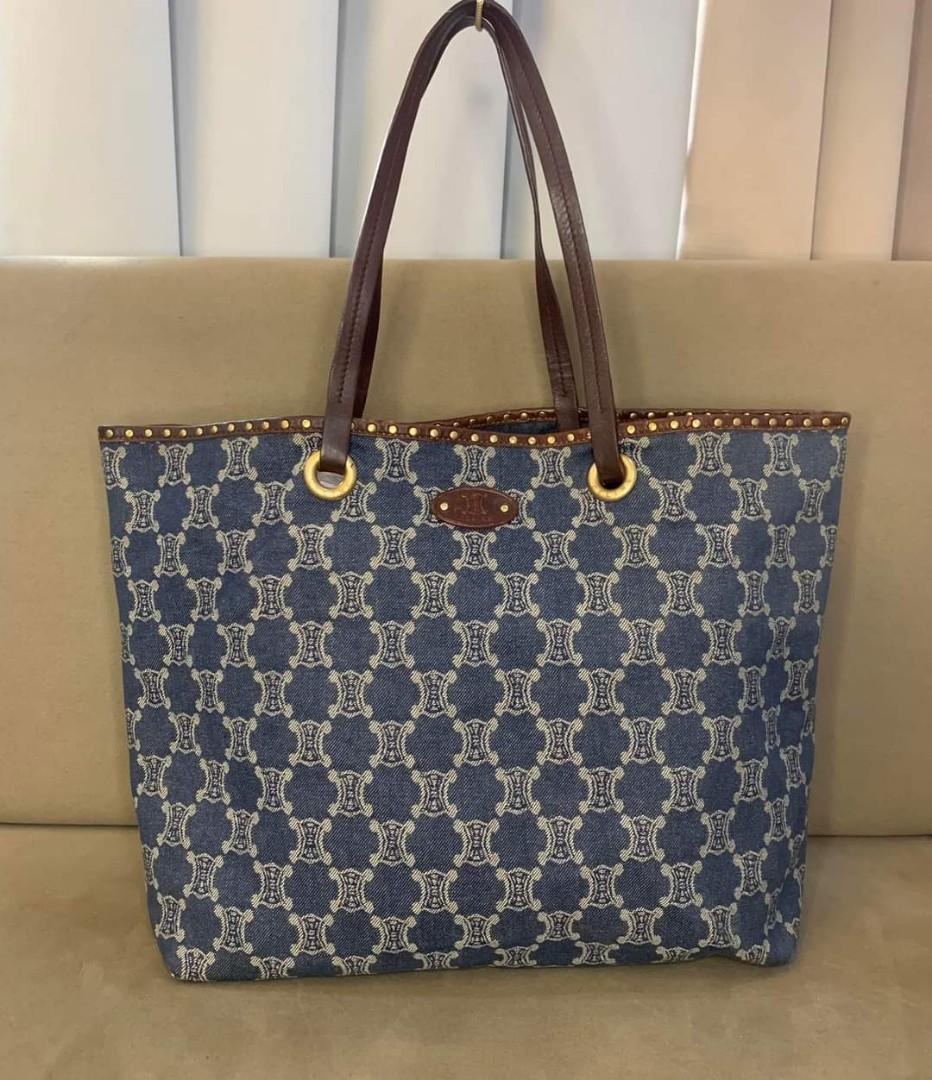 Celine Macadam Denim Tote Bag, Luxury 