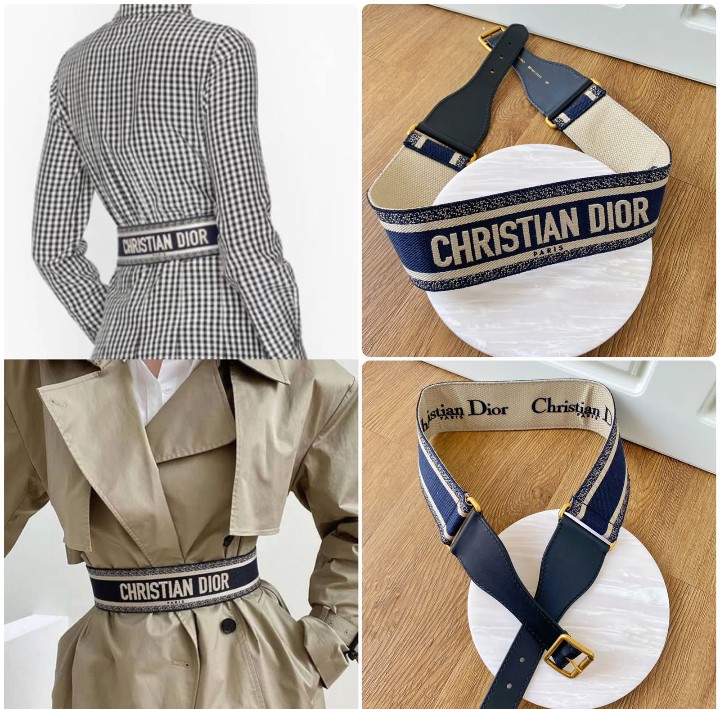 Dior Waist Belt in Navy Oblique size 75 