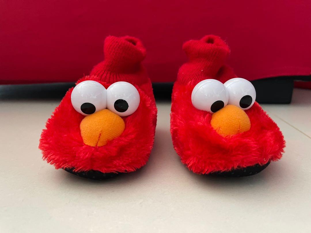 Elmo Sock Top Slippers Toddler Babies Kids Babies Kids