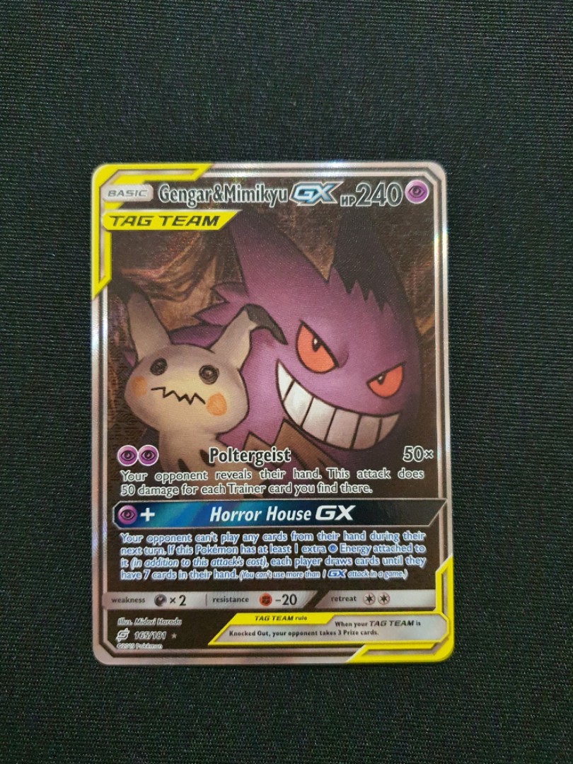 Gengar & Mimikyu Tag Team GX Alternate Art, Hobbies & Toys, Toys