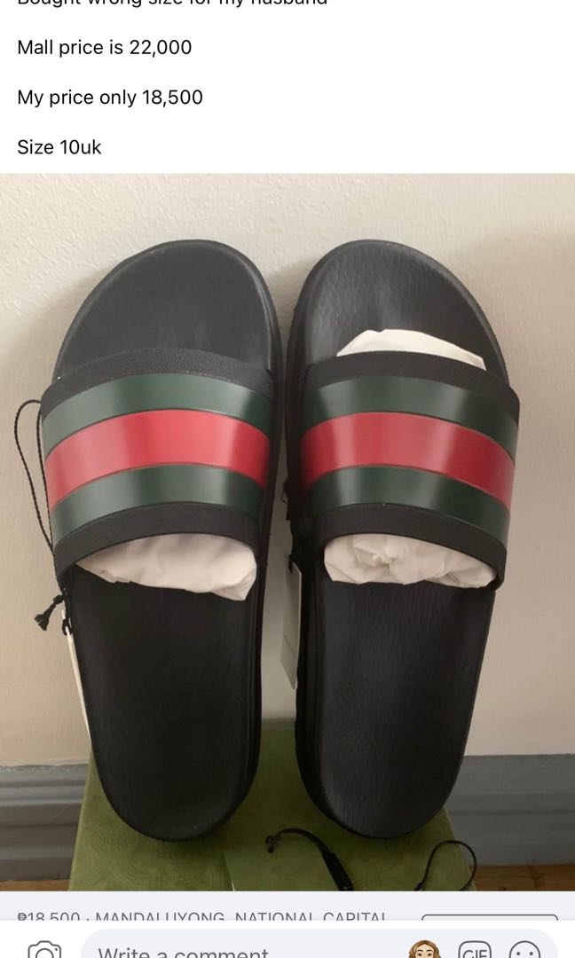 Gucci slippers mens sale on sale