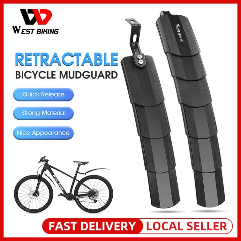 In Stock West Biking Upsized Universal Foldable Bike Mudguard MTB