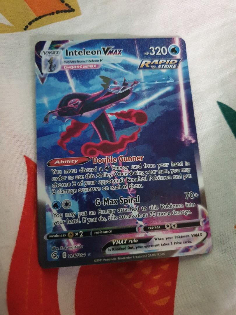 Inteleon Vmax Alt art pokemon card 266/264, Hobbies & Toys, Toys