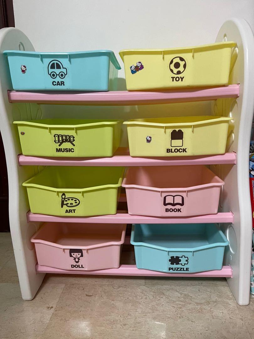 Babyhug 4-Layer Kids Storage Cabinet Teddy Face Knobs High-Density Plastic Spacious Drawers Sturdy Anti-Slip Base| Easy Assembly Multi-utility Toy, Book & Clothes Organizer Child Safe  Blue main image 1