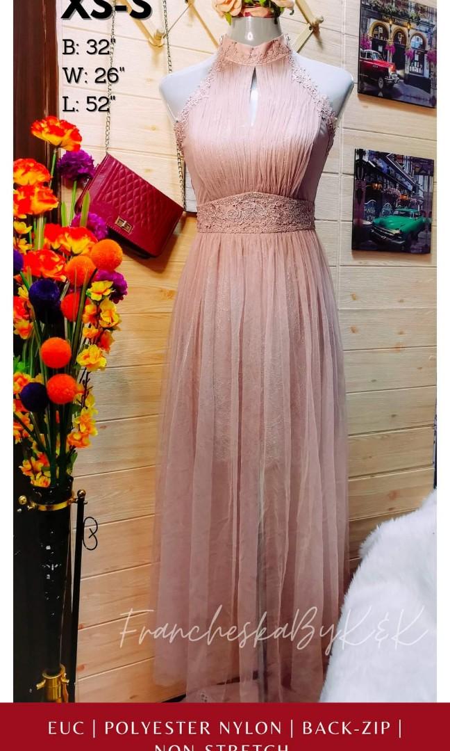 Peach gown top for principal sponsors
