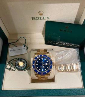 LNIB Dec 2020 Rolex Submariner Sunburst Full Gold 116618LB