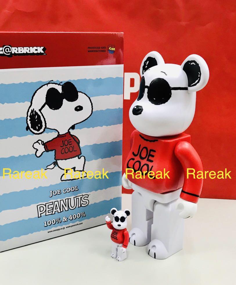 Medicom Bearbrick 2021 the Peanuts Snoopy Joe Cool 400% + 100% Be 