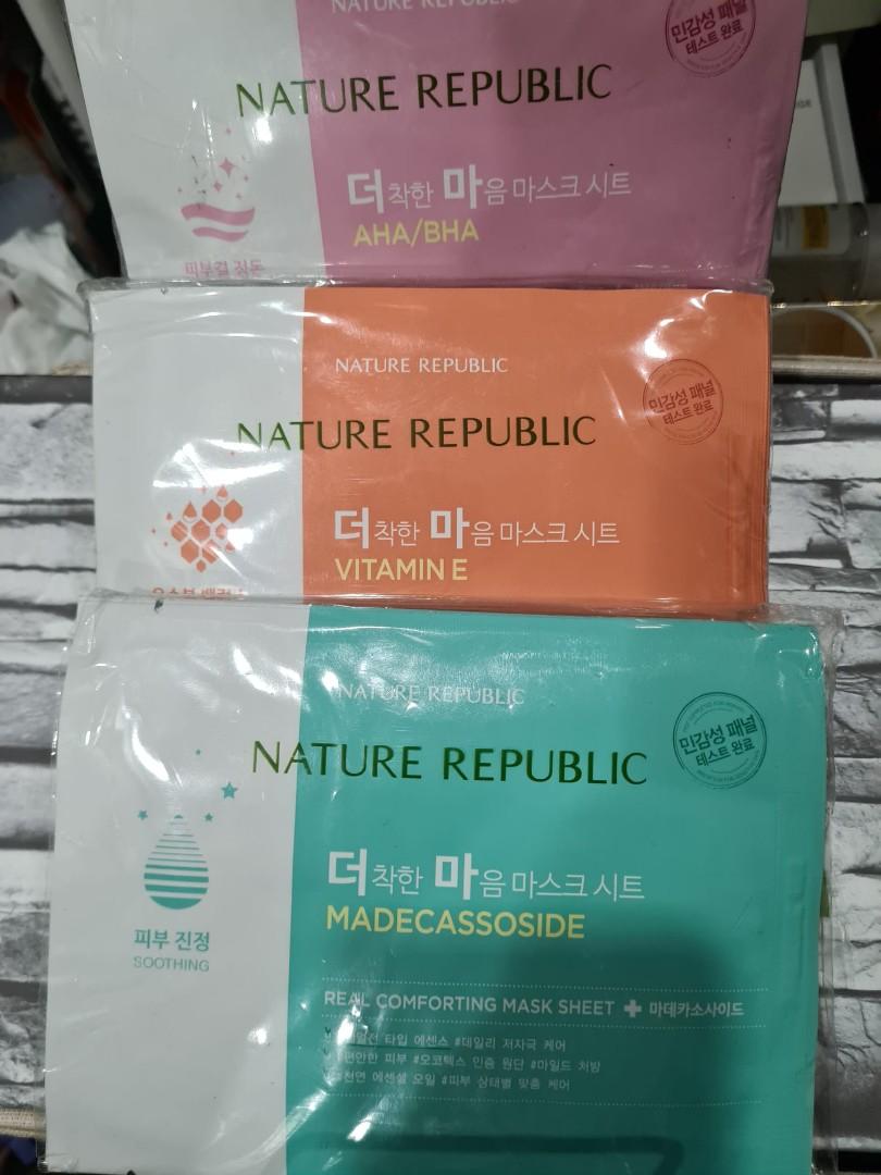 Nature Republic Face Mask, Beauty & Personal Care, Face, Face Care on