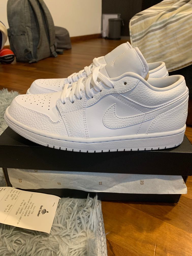 jordan 1 low triple white fog grey