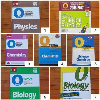 O Level Topical Physics 2009-2018 Science 2008-2017 Chemistry 2008-2018 2005-2014 Yearly 2005-2014 Biology 2008-2018 EPH O Level Mock Practice Examination Papers Ten Year Series (TYS) with Answers