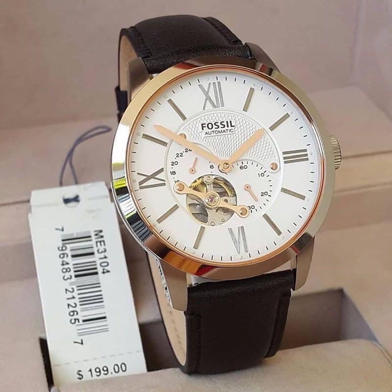 100% Fossil Watch Men Automatic Me3104 