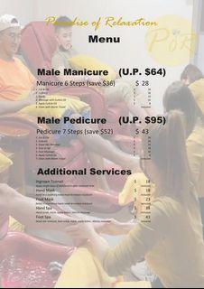 Pedicure/ manicure /foot spa