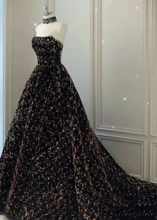 pre order off shoulder tube sequin black green gold fishtail wedding bridal evening prom dress gown RBP1692 Women s Fashion Dresses Sets Evening dresses gowns on Carousell