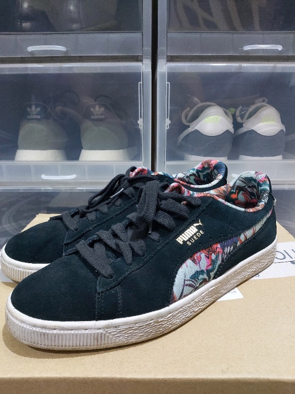 Puma suede floral black store