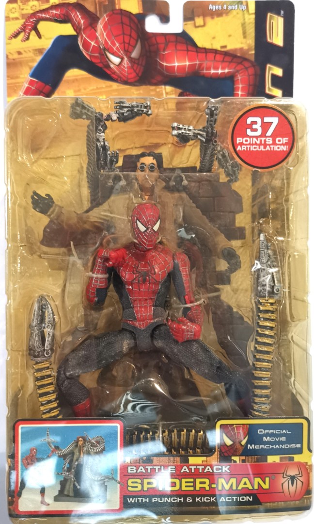 Rare 2004 Movie Toy Biz Battle Attack Spider-man with Doc Ock, Hobbies &  Toys, Toys & Games on Carousell