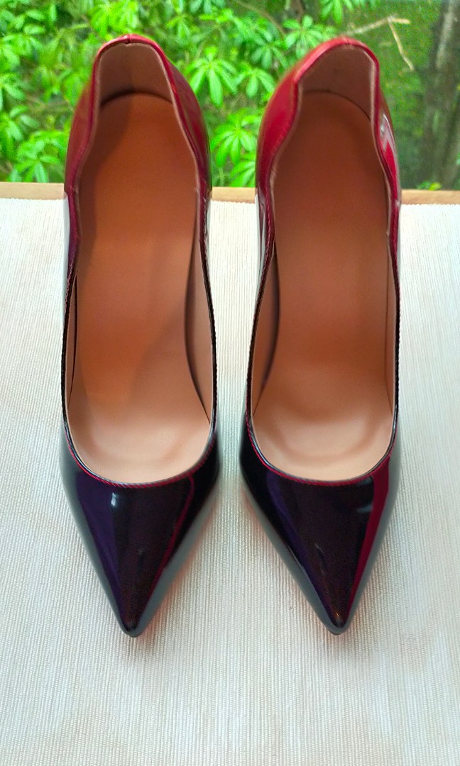 Red and Black Ombre Shoes Women s Fashion Footwear Heels on