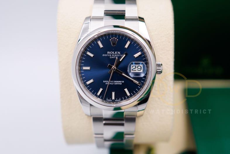 Rolex date shop 34 blue