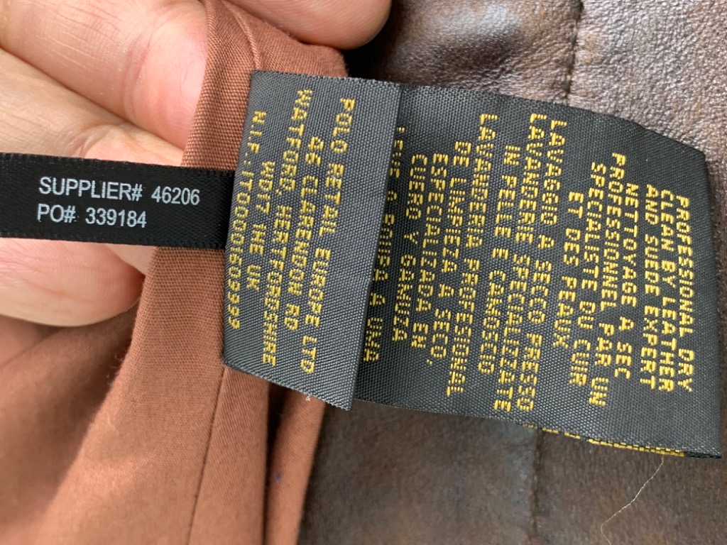 RRL A-2 leather Ralph Lauren Double RL A2 Mccoy Avirex Schott, 男 