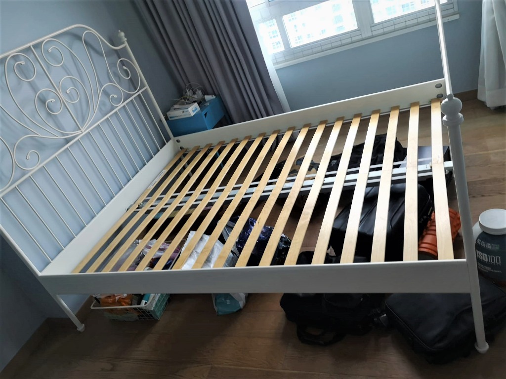 IKEA LEIRVIK Bed Frame Queen Size, Furniture & Home Living, Furniture