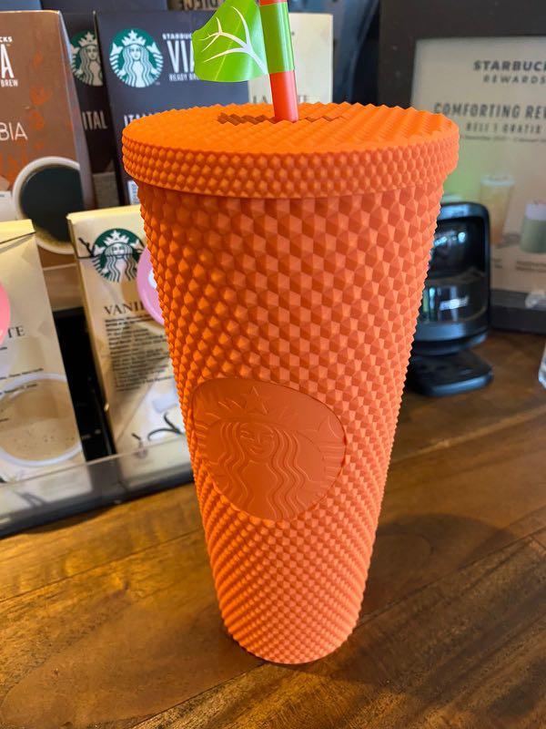 Starbucks Orange Matte Studded Preorder, Furniture & Home Living,  Kitchenware & Tableware, Water Bottles & Tumblers On Carousell