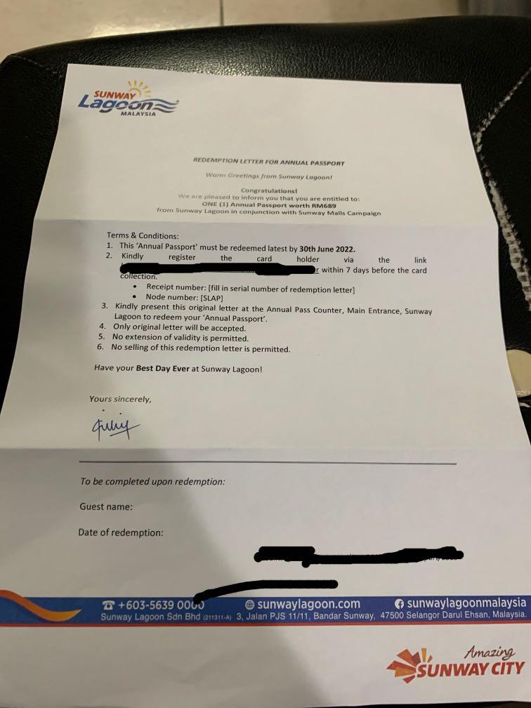Sunway Lagoon Annual Passport just use 2 times and it is worth it