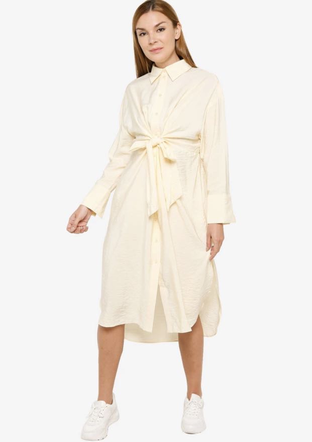 T shirt dress with tie front new arrivals